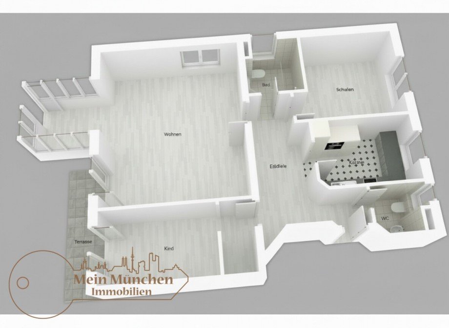 Grundriss Erdgeschosswohnung Unterschlei�heim