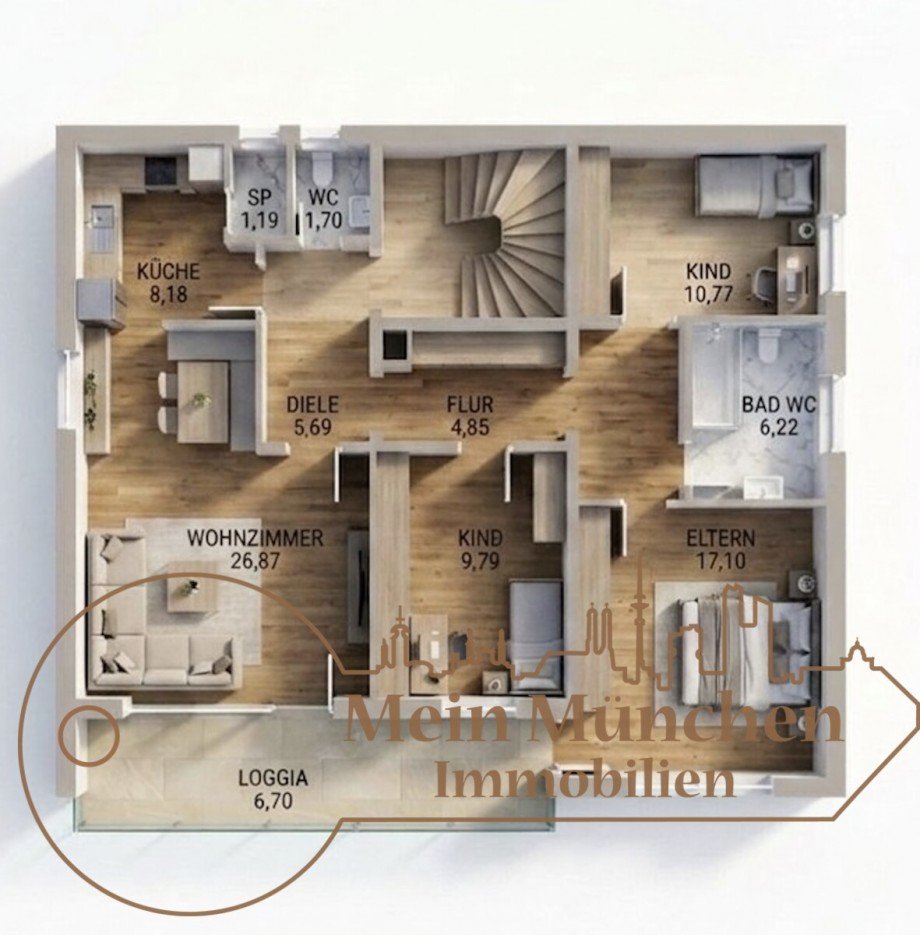 Grundriss Etagenwohnung Erdweg / Gro�berghofen