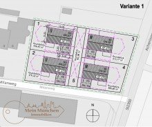 Var.1: 4 freistehende Einfamilienh�user Grundst�ck mit au�ergew�hnlicher Bebaubarkeit
