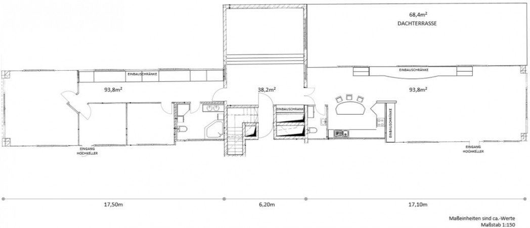 Grundriss Dachgeschosswohnung Unterschlei�heim